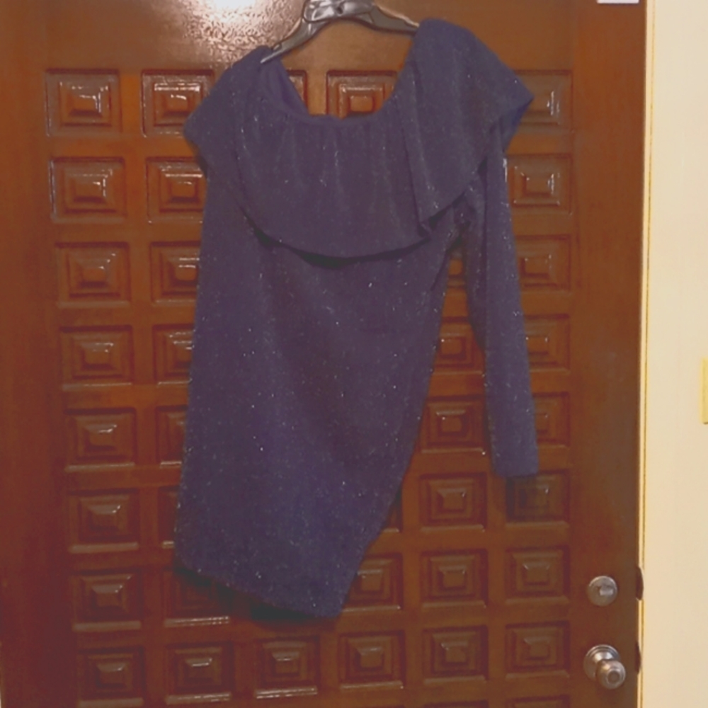 Blue one shoulder dress 3x